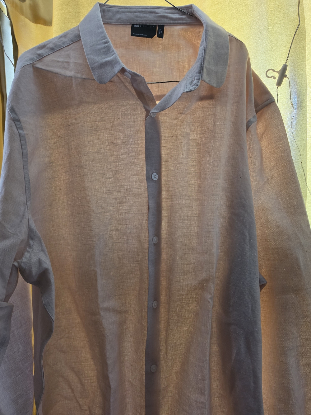 ASOS Light Gray Casual Button-Down Shirt
